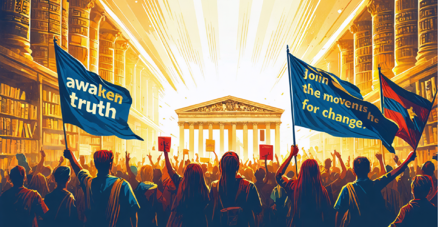 stand against corruption - group of people are not happy with the establishment.